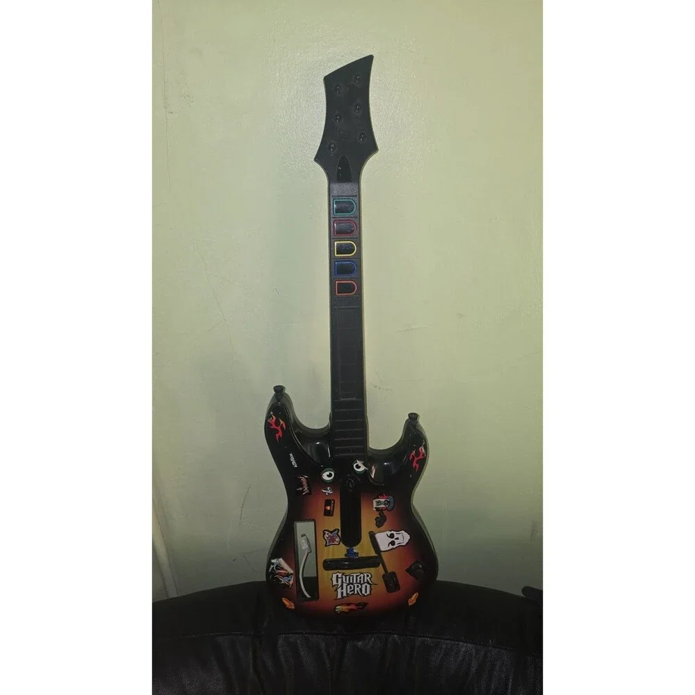 Nintendo Wii Guitar Hero Red Octane Sunburst Controller Strap 95455.805 No Back